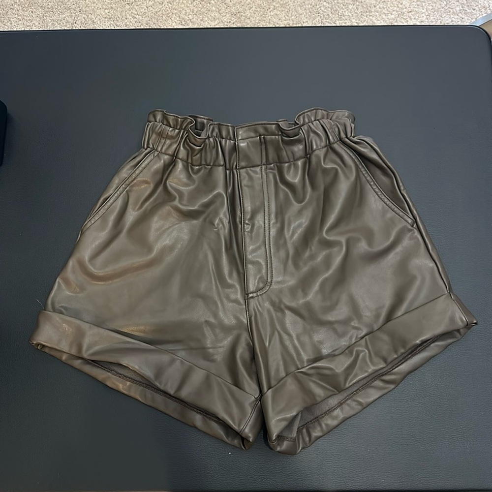 Abercrombie & Fitch Faux Leather Shorts